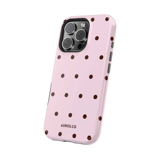 Pink Cocoa Dot MagSafe Case