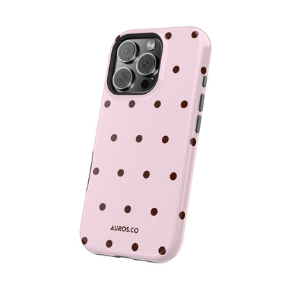 Pink Cocoa Dot MagSafe Case