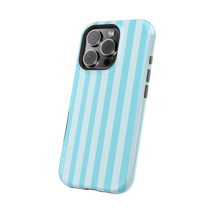 Aqua Tide Stripe MagSafe Case