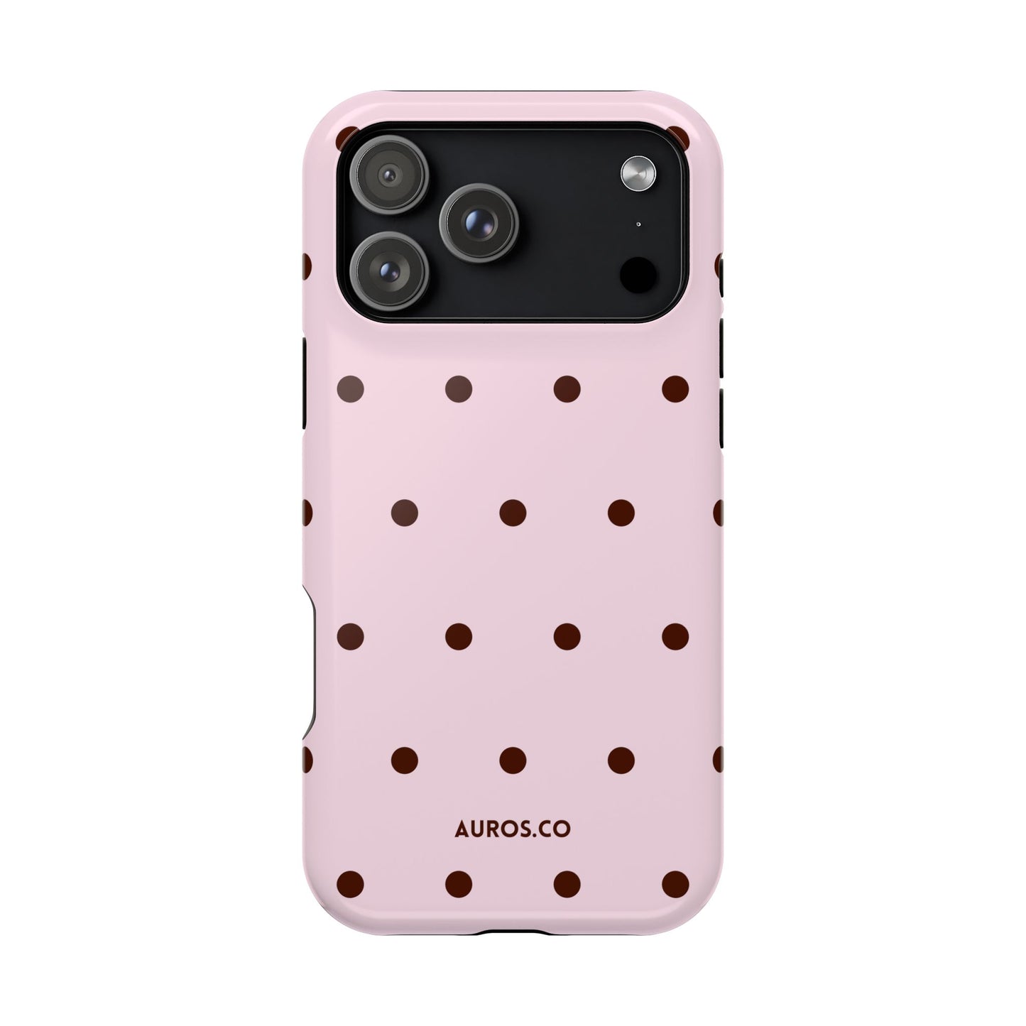 Pink Cocoa Dot MagSafe Case