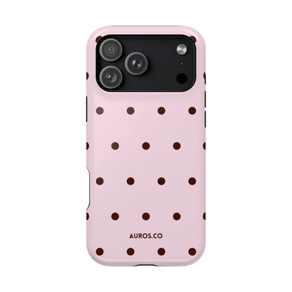 Pink Cocoa Dot MagSafe Case