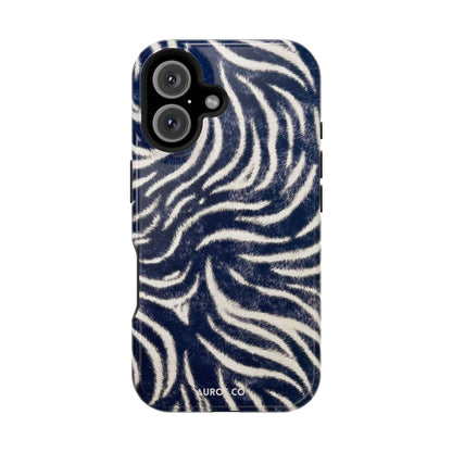 Navy Zebra MagSafe Case